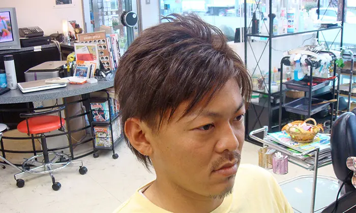 つくば市の理容室LA-Rの2ブロック スリークスタイル(低め)の写真